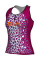 ALÉ Cyklistický dres bez rukávov - ALÉ AGGUATO LADY - biela/ružová