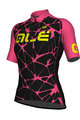 ALÉ Cyklistický dres s krátkym rukávom - CRACLE LADY  - čierna/ružová