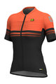 ALÉ Cyklistický dres s krátkym rukávom - SLIDE LADY - oranžová/čierna