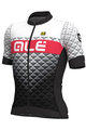 ALÉ Cyklistický dres s krátkym rukávom - HEXA - biela/čierna