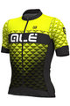 ALÉ Cyklistický dres s krátkym rukávom - HEXA - čierna/žltá