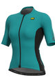 ALÉ Cyklistický dres s krátkym rukávom - RACE LADY - modrá