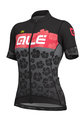 ALÉ Cyklistický dres s krátkym rukávom - IBISCO LADY - červená/čierna