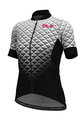 ALÉ Cyklistický dres s krátkym rukávom - HEXA LADY  - biela/čierna