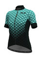 ALÉ Cyklistický dres s krátkym rukávom - HEXA LADY  - čierna/modrá