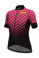ALÉ Cyklistický dres s krátkym rukávom - HEXA LADY  - ružová/čierna