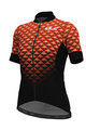 ALÉ Cyklistický dres s krátkym rukávom - HEXA LADY  - oranžová/čierna
