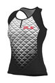 ALÉ Cyklistický dres bez rukávov - HEXA LADY  - čierna/biela