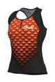 ALÉ Cyklistický dres bez rukávov - HEXA LADY  - oranžová/čierna