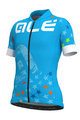 ALÉ Cyklistický dres s krátkym rukávom - STEELE KIDS  - biela/modrá