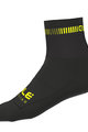 ALÉ Cyklistické ponožky klasické - LOGO Q-SKIN  - čierna/žltá