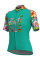 ALÉ Cyklistický dres s krátkym rukávom - LAB FLOWER LADY - modrá