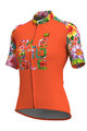 ALÉ Cyklistický dres s krátkym rukávom - LAB FLOWER LADY - oranžová
