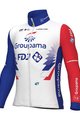 ALÉ Cyklistická zateplená bunda - GROUPAMA FDJ 2022 - červená/modrá/biela