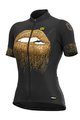 ALÉ Cyklistický dres s krátkym rukávom - LIPS LADY - zlatá/čierna