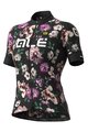 ALÉ Cyklistický dres s krátkym rukávom - FIORI LADY - čierna