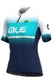 ALÉ Cyklistický dres s krátkym rukávom - BLEND LADY - biela/tyrkysová/modrá