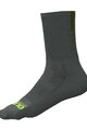 ALÉ Cyklistické ponožky klasické - GREEN - šedá