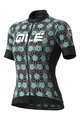 ALÉ Cyklistický dres s krátkym rukávom - GARDA LADY - čierna/tyrkysová