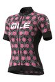 ALÉ Cyklistický dres s krátkym rukávom - GARDA LADY - čierna/ružová