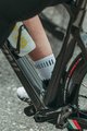 ALÉ Cyklistické ponožky klasické - LOGO Q-SKIN  - biela