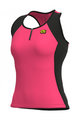ALÉ Cyklistický dres bez rukávov - COLOR BLOCK LADY - ružová