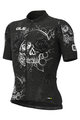 ALÉ Cyklistický krátky dres a krátke nohavice - SKULL - čierna/biela/svetlo modrá