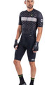 ALÉ Cyklistický dres s krátkym rukávom - STARS - čierna/šedá