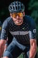 ALÉ Cyklistický dres s krátkym rukávom - STARS - čierna/šedá