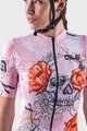 ALÉ Cyklistický dres s krátkym rukávom - SKULL LADY - ružová
