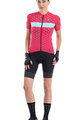 ALÉ Cyklistický dres s krátkym rukávom - STARS LADY - ružová/tyrkysová