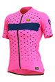 ALÉ Cyklistický krátky dres a krátke nohavice - STARS LADY - čierna/ružová
