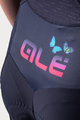 ALÉ Cyklistické nohavice krátke s trakmi - BUTTERFLY LADY - čierna