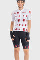 ALÉ Cyklistický krátky dres a krátke nohavice - SMILE LADY - červená/biela