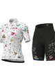 ALÉ Cyklistický krátky dres a krátke nohavice - VERSILIA LADY - čierna/biela