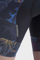 ALÉ Cyklistické nohavice krátke s trakmi - SOLID CHIOS LADY - čierna/modrá/žltá/ružová