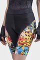 ALÉ Cyklistické nohavice krátke bez trakov - PR-R KENYA LADY - čierna/béžová/modrá/žltá/červená