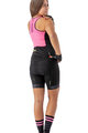 ALÉ Cyklistické nohavice krátke s trakmi - TRAGUARDO LADY - ružová/čierna