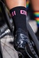 ALÉ Cyklistické ponožky klasické - LOGO Q-SKIN  - čierna/ružová