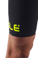 ALÉ Cyklistické nohavice krátke s trakmi - PRO RACE - čierna/žltá
