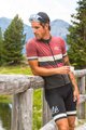 ALÉ Cyklistický dres s krátkym rukávom - VINTAGE MERINO - čierna/fialová