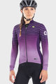 ALÉ Cyklistický dres s dlhým rukávom zimný - BULLET LADY WINTER - fialová