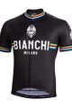 BIANCHI MILANO Cyklistický dres s krátkym rukávom - NEW PRIDE - biela/čierna
