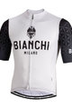 BIANCHI MILANO Cyklistický dres s krátkym rukávom - PEDASO - čierna/biela