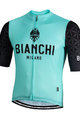 BIANCHI MILANO Cyklistický dres s krátkym rukávom - PEDASO - čierna/modrá