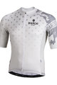 BIANCHI MILANO Cyklistický dres s krátkym rukávom - SAVIGNANO - béžová/šedá
