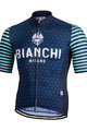BIANCHI MILANO Cyklistický dres s krátkym rukávom - DAVOLI - modrá/tyrkysová