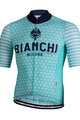 BIANCHI MILANO Cyklistický dres s krátkym rukávom - DAVOLI - biela/svetlo modrá