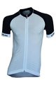 BIEMME Cyklistický dres s krátkym rukávom - SEAMLESS  - biela/čierna