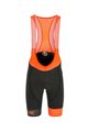 Biemme Cyklistické nohavice krátke s trakmi - LEGEND - čierna/oranžová